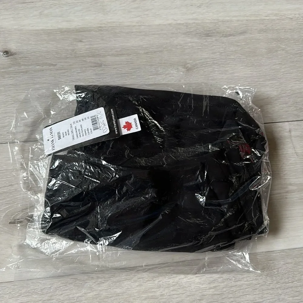 FRANK LYMAN BLACK KNIT SKIRT SZ 18 NWT IN PACKAGING‎